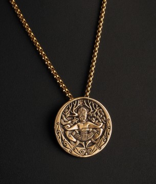 Keltisk amulett Cernunnos laget av bronse